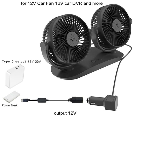 USB C PD-hona typ C-hane till 12V-ström med utspänningsdisplay för 12V billampor 0,07 0.07 60CM