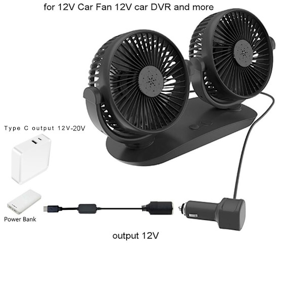 USB C PD hun-type C han til 12V strøm med udgangsspændingsdisplay til 12V bil LED-lys 0,07 0.07 60CM
