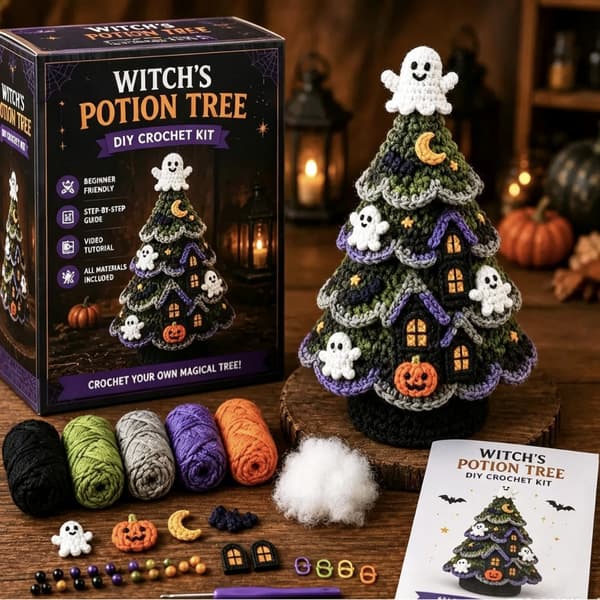Halloween Tree DIY Virkningssats, Handgjord Spooky Dekor med 5 Designer Candy Corn