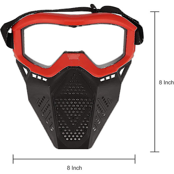 2-pakkaus taktinen naamio yhteensopiva Nerf Rival, Apollo, Zeus, Khaos, Atlas, Artemis Blasters Rival Mask