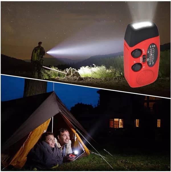 Kurvradio & Solcelleoplader/Nødradio & Powerbank