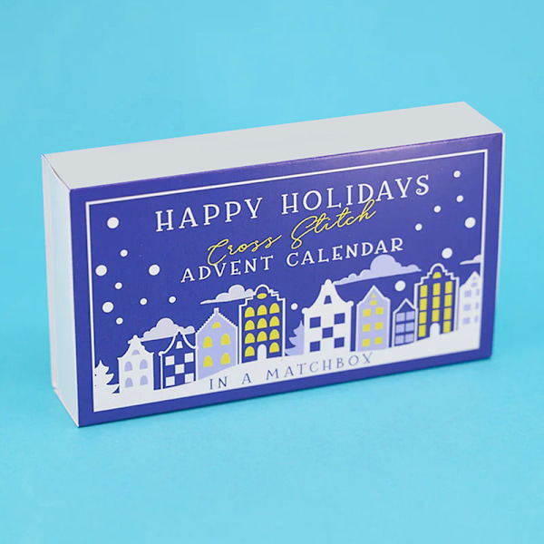 Jul-korsstygn Adventskalender Blue