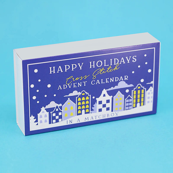 Jule-krydsstings-adventskalender Blue