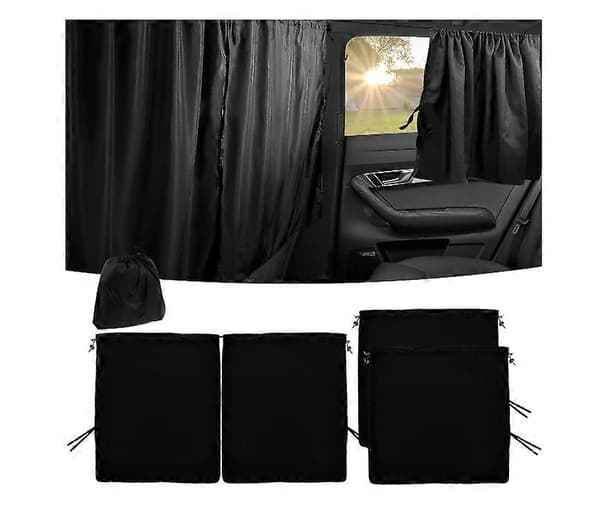 Fokelyi auton verhosarja 3 kpl, 140x80cm, 65x85cm, musta {BT}