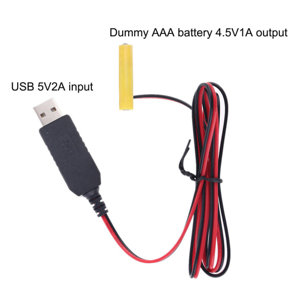 Batterieliminatorer USB 5V2A till 1.5V AAA Batterieliminatorer Ersätt 3x LR03 AAA 0.04 1 m