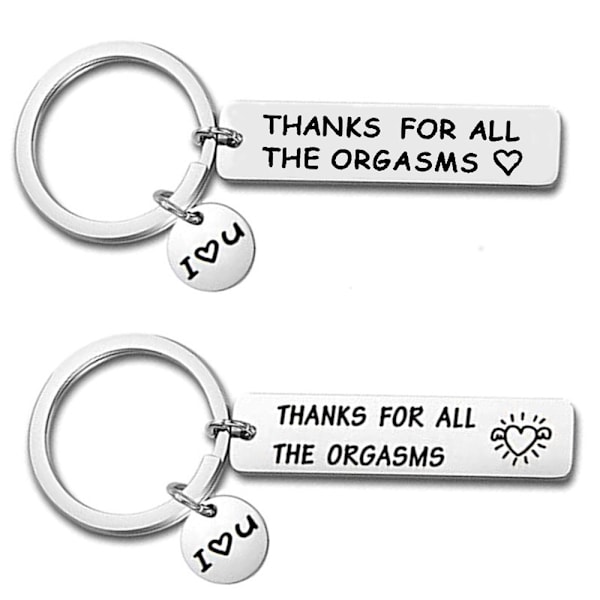 Valentine's Day Takk for alle orgasmene Nøkkelring Ornament Gave A