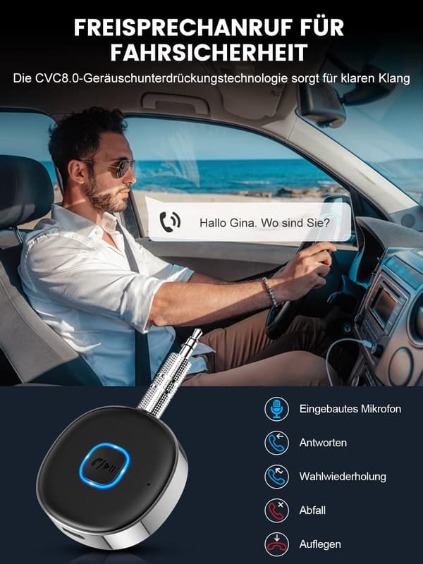 Bluetooth-adapter til musikstreaming/håndfri opkald