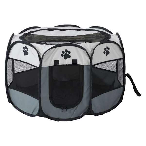 Bærbar sammenklappelig kæledyrstelt Hundehus Bur Kaffe Hvalp Kaffe Hvalp Coffee puppy L: 91*91*58cm