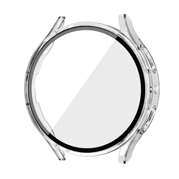 Härdat glas + PC-fodral för Samsung Galaxy Watch4 5 6 44mm 40mm All Coverage Case Galaxy Watch4 5 tillbehör Genomskinlig Clear Galaxy Watch6 40mm