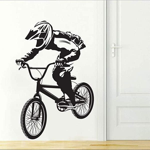 Heta väggdekaler för barnrumsdekor Bmx cykel väggdekaler citat