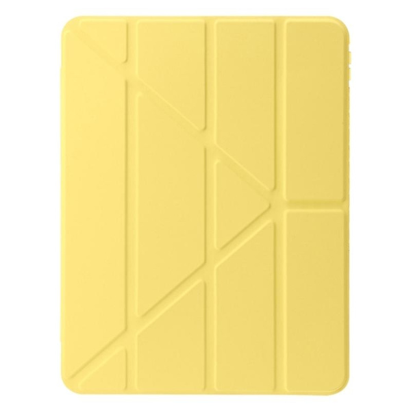 PU-läderfodral för iPad Air 11 (2024) Origami Stativ Transparent Tabletfodral - Gult-WELLNGS Yellow