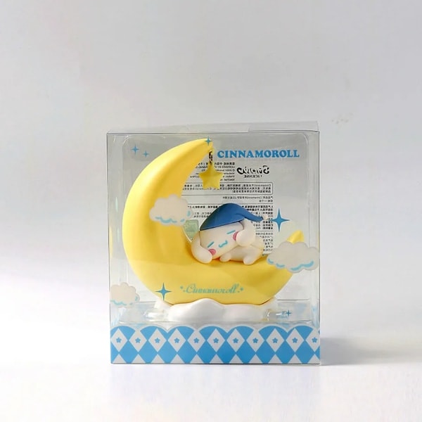 Sanrio Måne LED Lys Anime Kuromi Cinnamonroll Kawaii Tilbehør Ornament Skønhed Soveværelse Natlys Sengebordslampe Dekoration Cinnamoroll