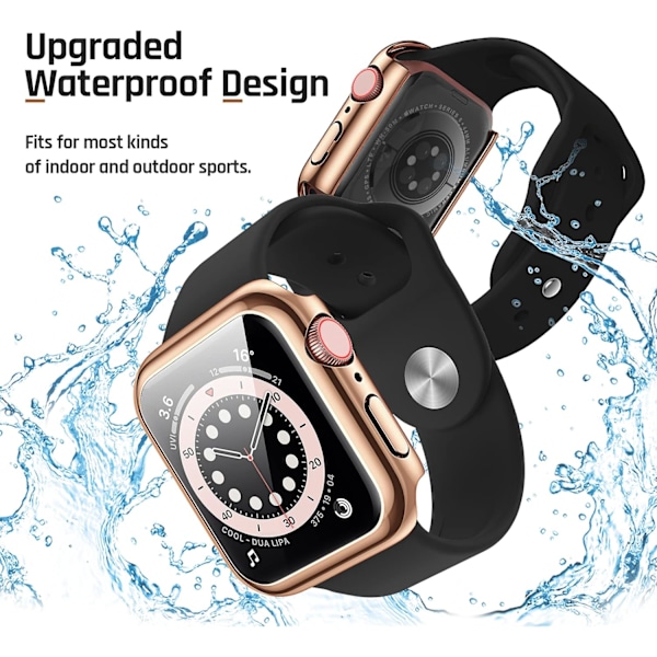 Vandtæt etui til Apple Watch 41mm Series 7 Rosaguld Rose Gold 41mm