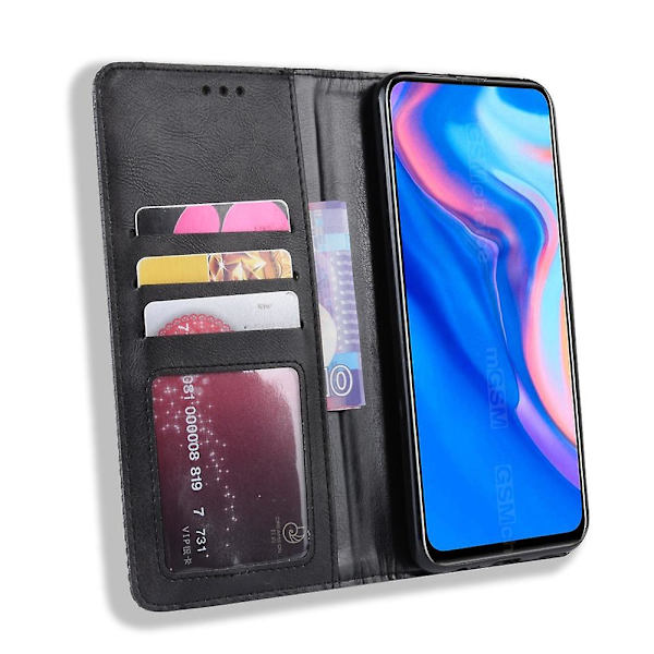 Vintage-tyyliin kotelo Huawei Honor 9X:lle (Global)/P Smart Z/Y9 Prime 2019 /Enjoy 10 Plus