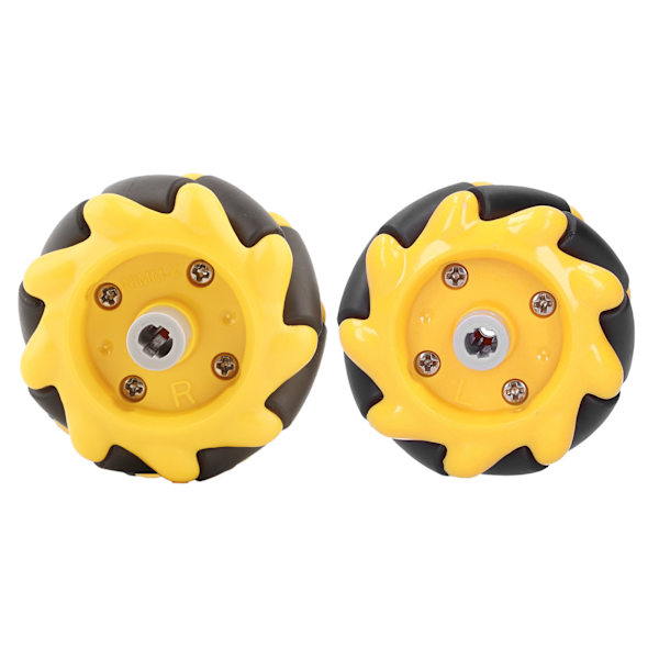 Mecanum-pyörän älykäs robottiauton osat ja lisävarusteet OmniDirectional DIY-lelukomponentit 48 mm (1 pari)