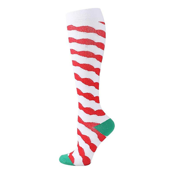 Julekompresjonsstrømper Marathon Løpestrømper Herr Dame Åreknuter Dame Vinter Nyttår Strømper 20-30 Mmhg 14 14 L XL