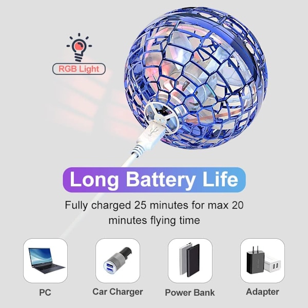 Flygande bollleksak Hover Ball Flying Orb Hand Controlled Mini Drone