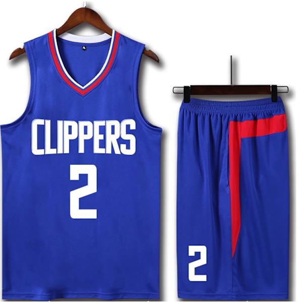 Los Angeles Clippers Leonard 2 T-shirt sæt til basketballtrøje L