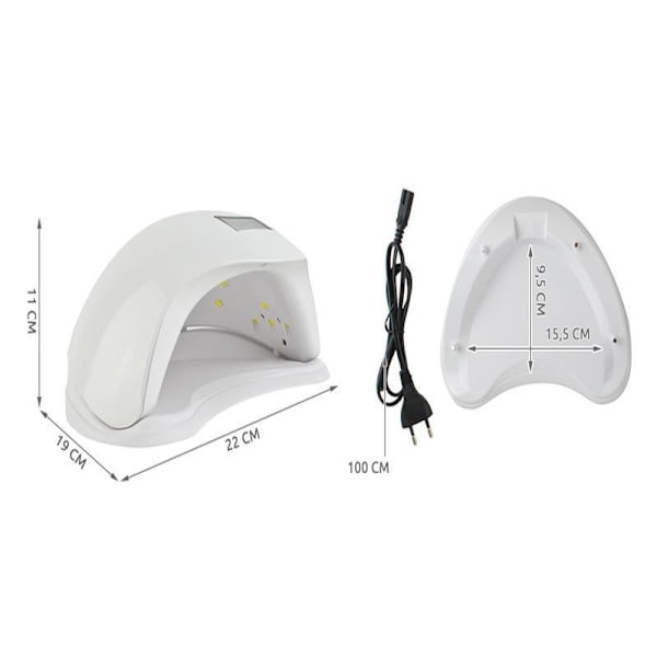 UV-lampa för Gellack - Rörelsesensor - 48 W White Vit
