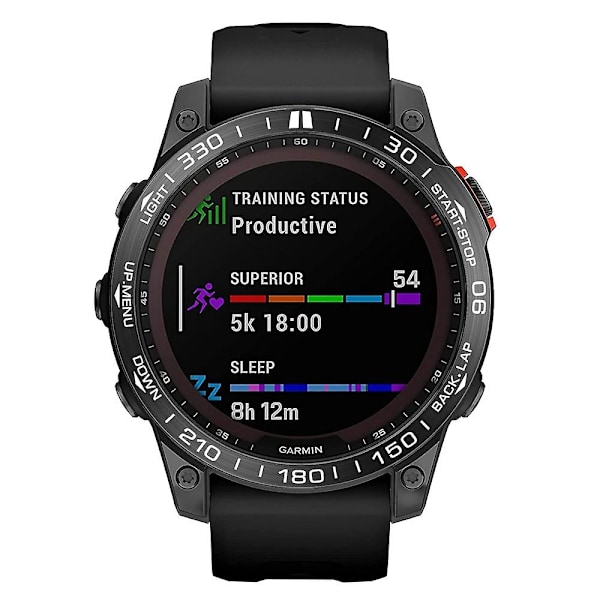 Til Garmin Fenix 7X Urtavle i Metal Anti-ridse Bezel Ring Urbeskyttelse Ring Sort Black Garmin Fenix 7X