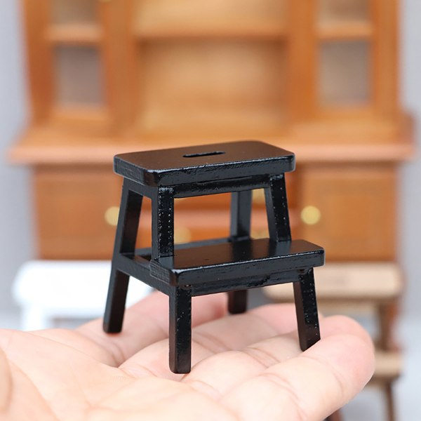 1:a 1:12 dockhusmöbler Miniatyr katt steg pall Dubbel-La A2 En storlek