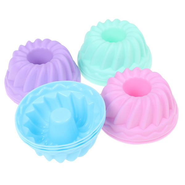 12 st/set Bakform Silikon Pudding Cupcake Muffin Gör B