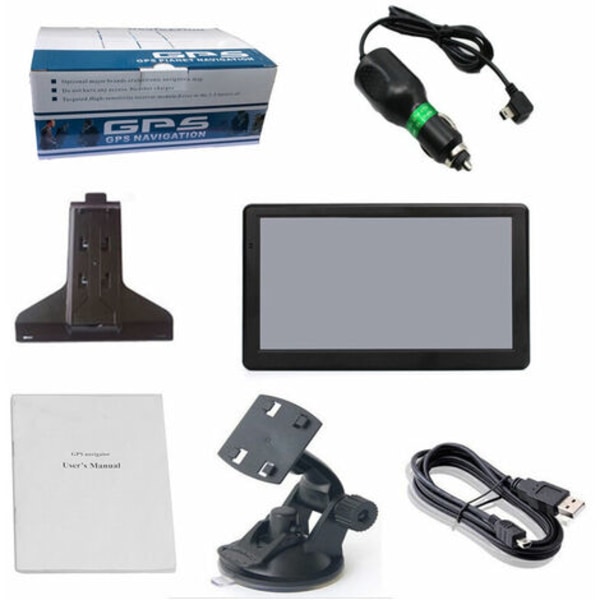 7 tums pekskärm Bil Lastbil GPS Navigering Navigator Sat 8GB 256MB Auto RV GPS Navigationssystem