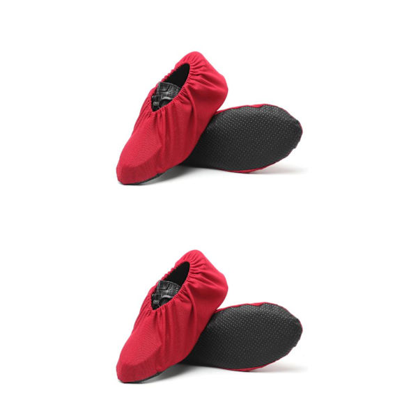 1/2/3/5 mustaa kenkäsuojaa - Uudelleenkäytettävä ja liukumaton Helppo pestä viininpunainen S Koot 22-32 wine red S Sizes 22-32 2PCS