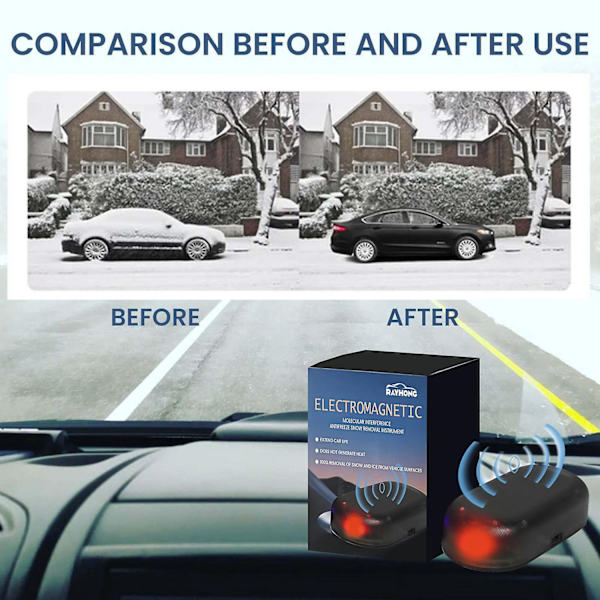 2 st Isavärmare Bärbar Mini Universal SUV Lastbil Bil Fönsterglas Vinter Elektromagnetisk Molekylär Interferens Frostskydd