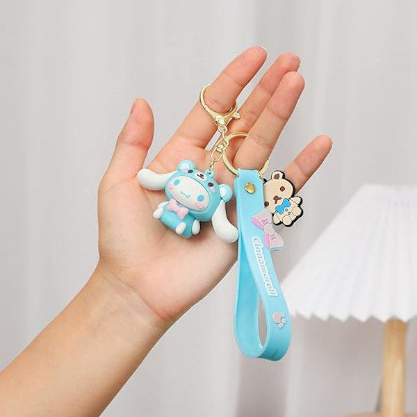 Sød Kawaii nøglering Anime tegneserie Sanrio kawaii nøglering vedhæng til bil rygsække tilbehør smykker