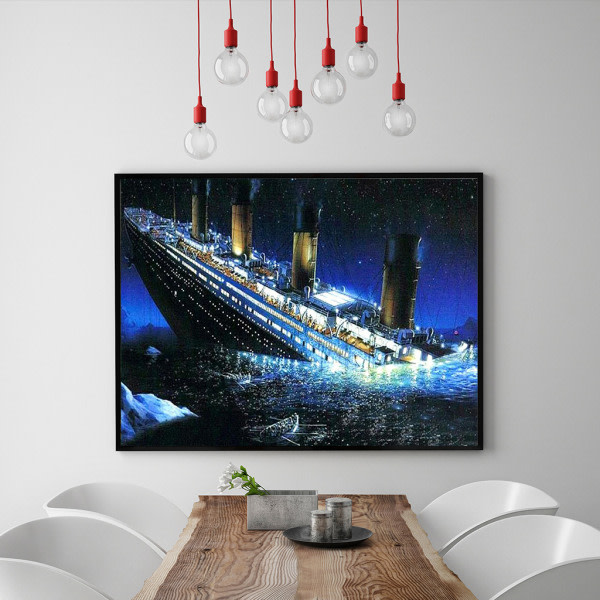 30 x 40 cm, The Titanic Diamond Painting Broderi Diamantmaleri