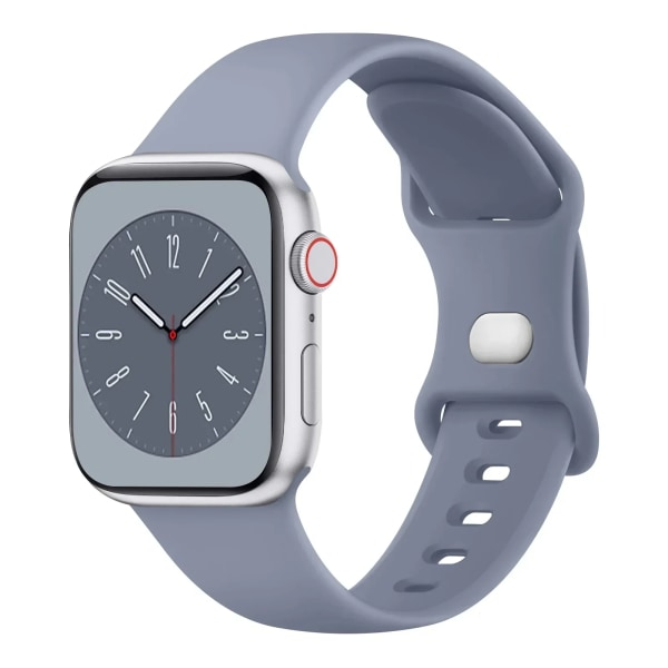 Blødt silikonearmbånd til Apple Watch 8 7 6 5 4 3 SE Rem til IWatch Ultra 49mm 45mm 41mm 40mm 44mm 38mm 42mm ur Blue Gray