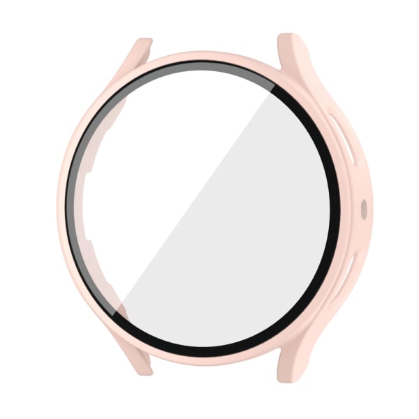 Härdat Glas+ PC- cover för Samsung Galaxy Watch4 5 6 44mm 40mm All Coverage- case Galaxy Watch4 5 Tillbehör Rosa Pink Galaxy Watch5 44mm