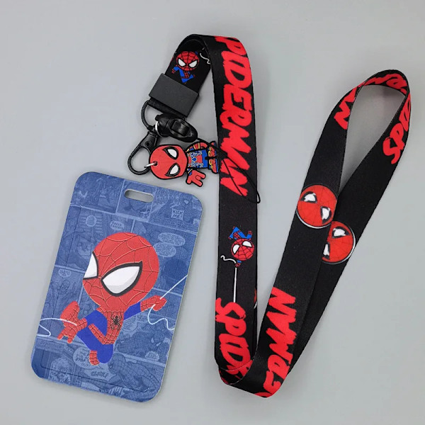 Ny Marvel PVC-kortlomme Spiderman Captain America Iron Man Superhelt Anime Print Student Campus Kortdeksel Lanyard ID-kort Xhmw24