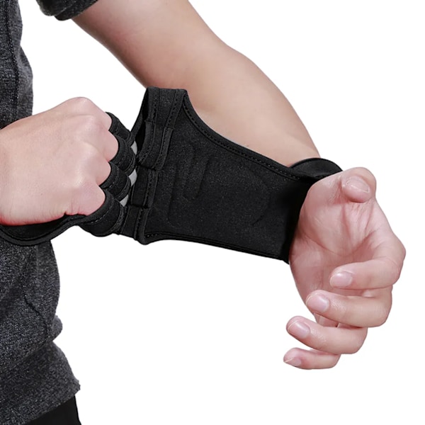 Treningshansker med integrert håndleddsstropp, sklisikker håndbeskyttelse for vektløfting og pull-ups