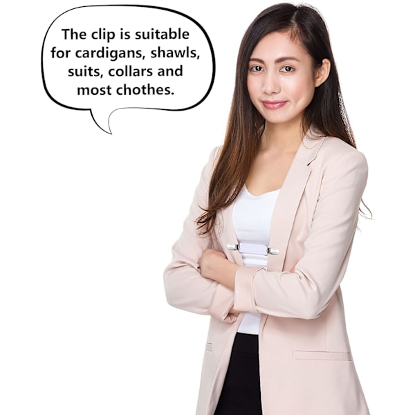 4 stk. kjoler sjal klemme retro trøje krave klemmer retro cardigan klemme sjal klemmer handskeklemmer til mænd og kvinder, Bl