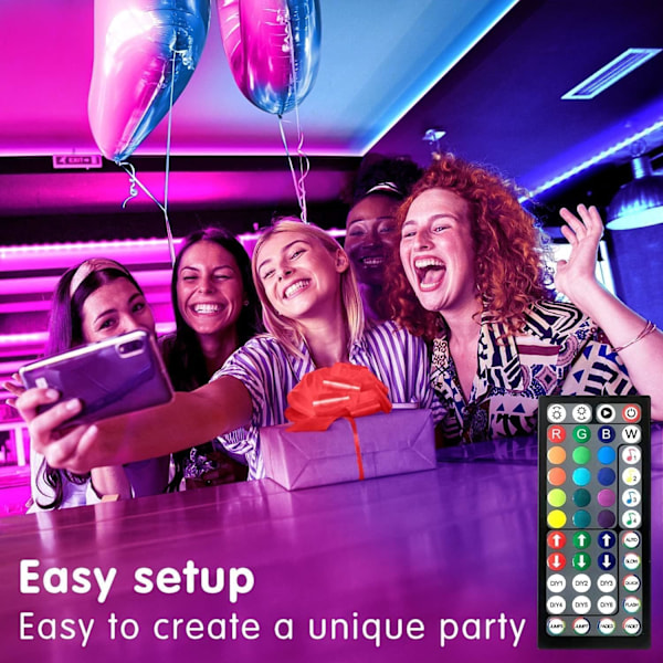 3 rullar 50ft (ca 15m) Smart App Music Sync RGB 5050 Färg Chan