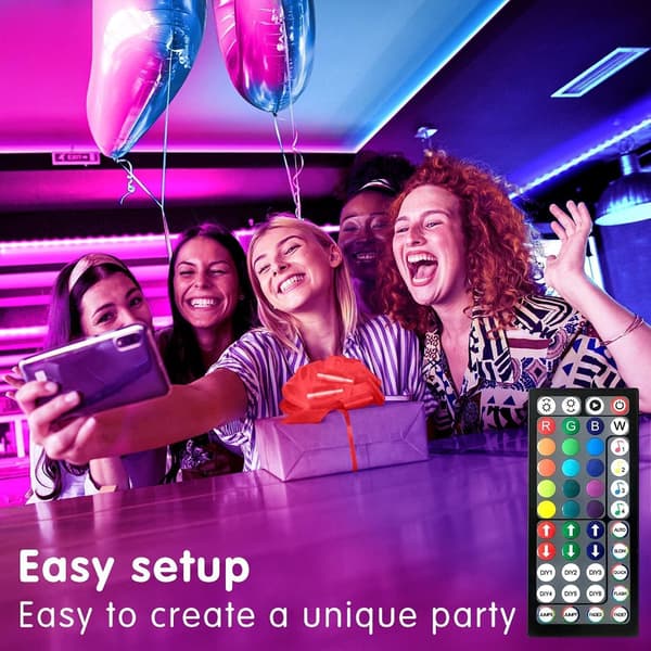 3 ruller 50ft (ca. 15m) Smart App Music Sync RGB 5050 Farve Chan