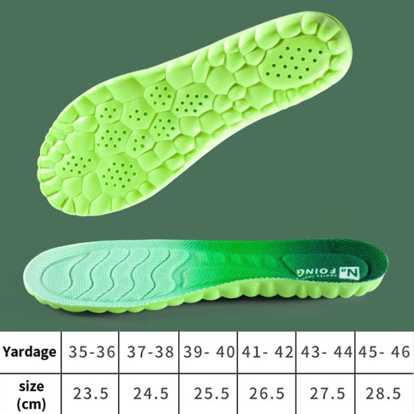 Komfort Sport Åndbar indlægssåler til skosål størrelse 41-42 size 39-40