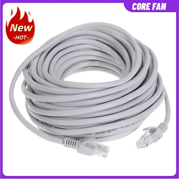 Høyhastighets Ethernet-kabel for ruter, datamaskin, kabel med RJ-45-tilkobling, Internett-nettverkskabel, 98 fot, for PC-ruter, datamaskin 1.5m