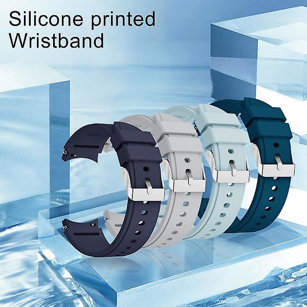 Blødt silikone urrem 20mm udskiftning smartwatch urrem kompatibel med Samsung Galaxy Watch4 40/44mm Jikaix Wine Red
