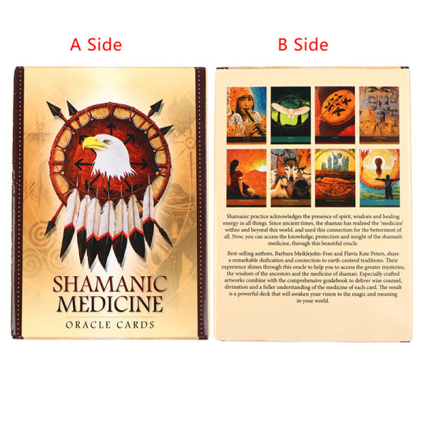 Schamanistiska medicinkort Oracle Tarot Prophecy Divination Deck P Flerfärgad en one size