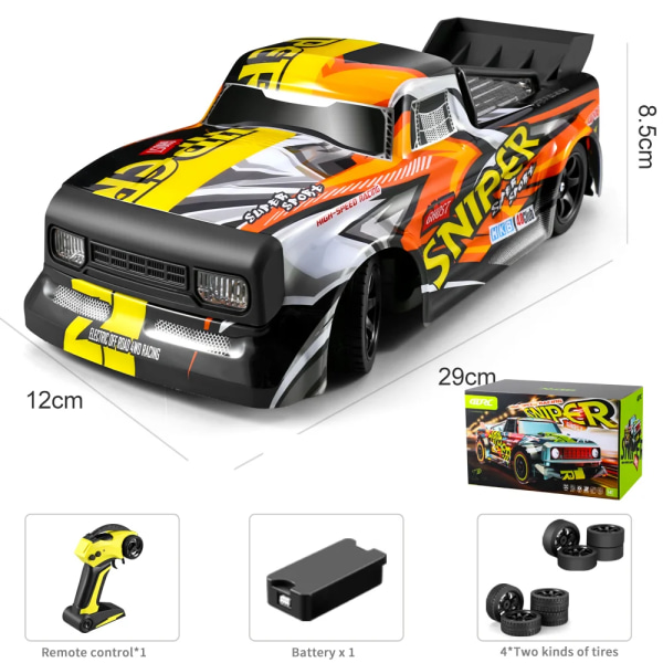 H4 4WD RC Bil 30KM/T Høy Hastighet Off-Road Drift 2.4G Fjernkontroll Bil Racing Stunt Kjøretøy Drift Master Barn Leker Gaver H4 30KMh Yellow 1B