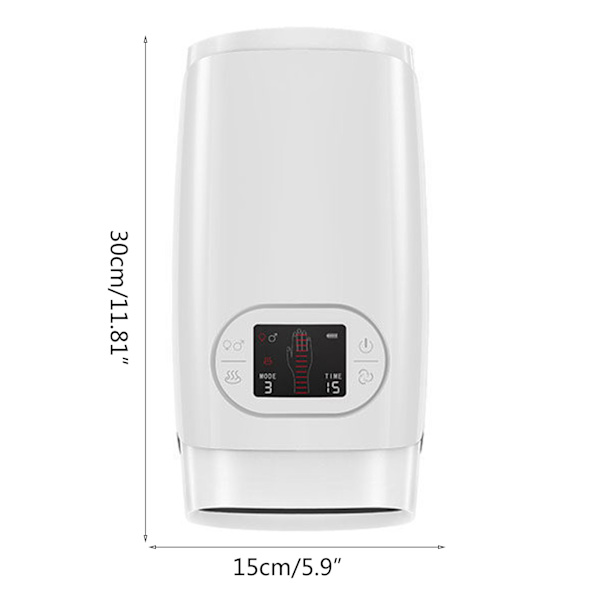 Ledningsfri elektrisk håndmassager med kompression, 3 niveauer trykpunktsmassage Shiatsu massagemaskine til White 1.55