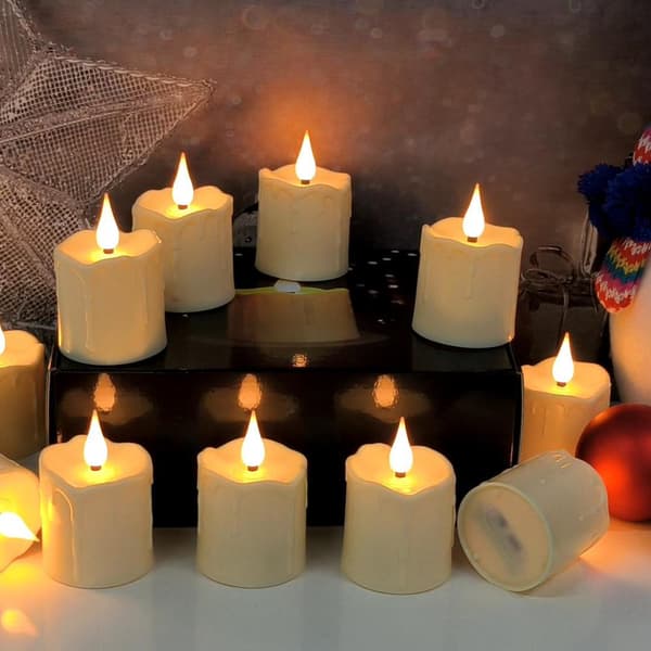 Vattentätt USB-uppladdningsbart ljus för utomhus-/inomhusbruk, 12-pack 12-pack