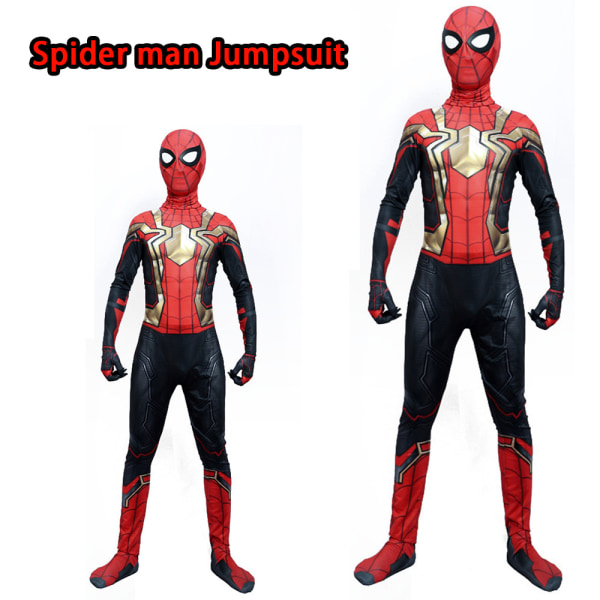 Barn Pojkar Iron Spiderman Superhjälte Cosplay Kostym Jumpsuit Guld Iron Spiderman Gold Iron Spiderman 4-5Years = EU98-110