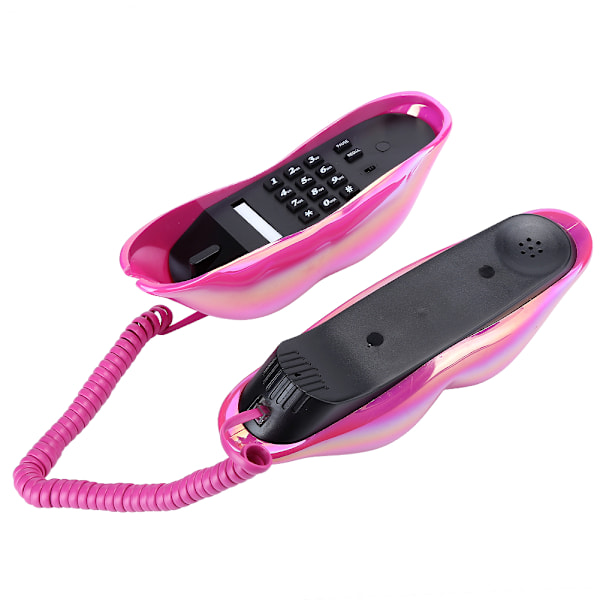 Rød elektroplettering Fashionable lip telefon flokk retro sexy hjem telefon dekorasjon gave