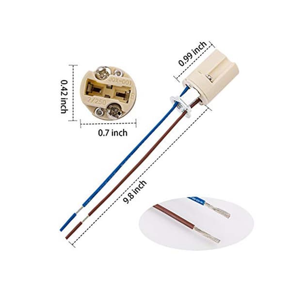 G9 keramisk sokkel lampe med to pinner [BT}