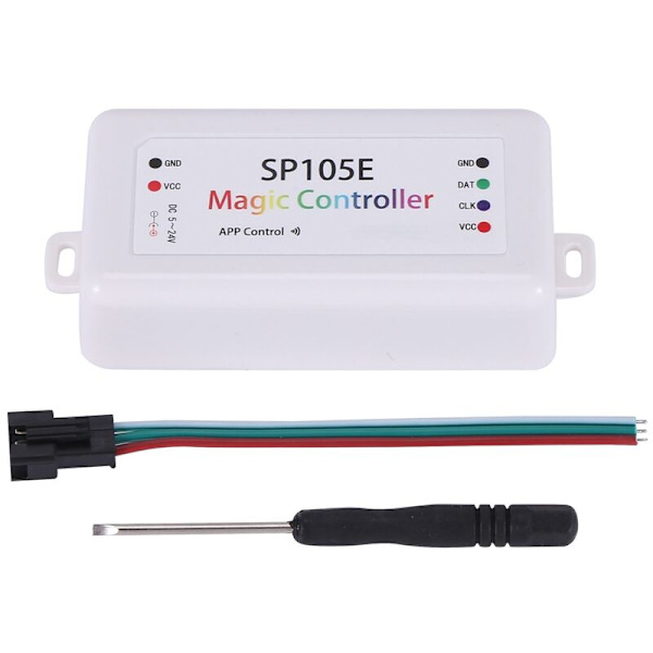 Trådlös Bluetooth-kontroller SP105E APP WS2811 WS2812B WS2801 SK6812 APA102 Individuellt adresserbar programmerbar LED-pixelmodul Strip Light DC5V