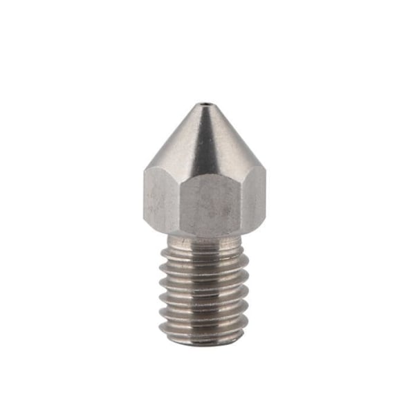 Tbest 3D-printerdyse 5 stk. 3D-printer M6 rustfrit stål ekstruderdyse filament printhoved